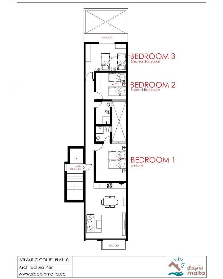 F10 Room 1, Private Double Room With Private Bathroom In Shared Flat 姆西达 外观 照片